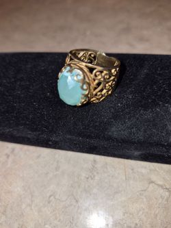 Vintage LIRM Isreal ring blue stone