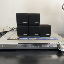 Panasonic SA-XR10 Digital Receiver - Rare -With Bose Acoustimass 600 Home Theater System Subwoofer, 5 Cube Speakers