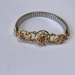 Vintage 1970’s Solid 10k Black Hills Gold Bracelet 