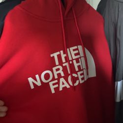 The north face red sweater