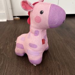 Fisher Price Pink Purple Giraffe Lullaby Plush Toy Lovey Soother Music Lights