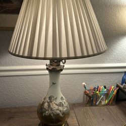 Antique Glass/brass Lamp