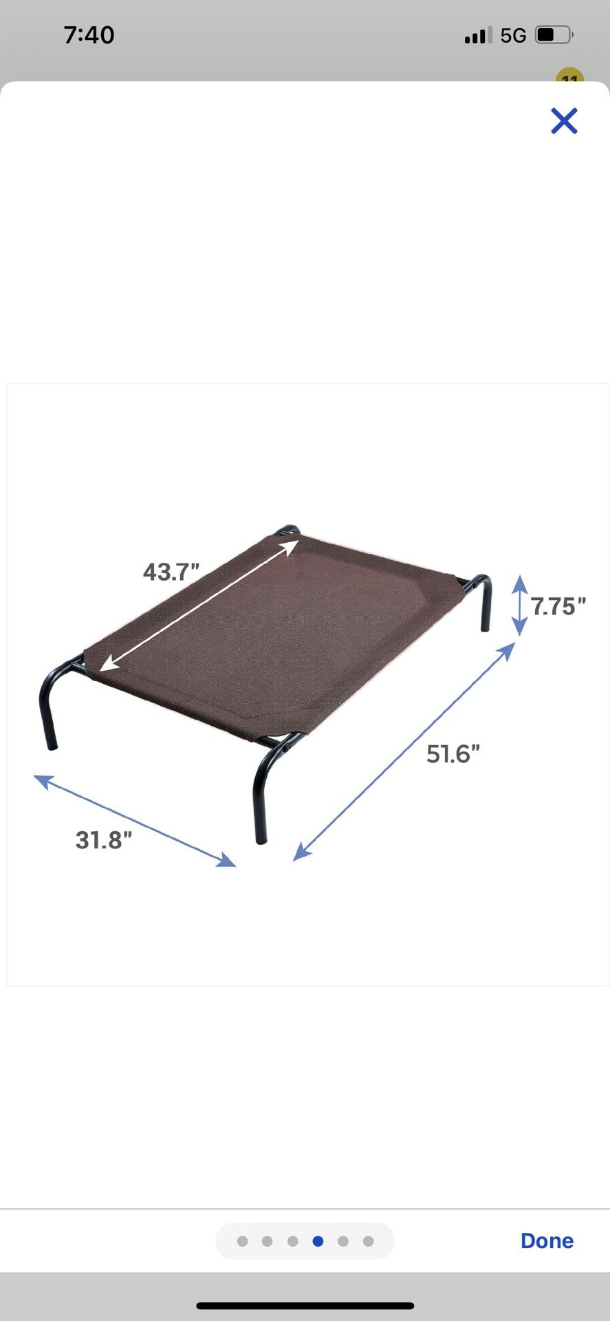 Large Elevated Dog Bed