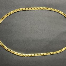 24” 7mm Gold Miami Cuban Chain W/ Box Lock 