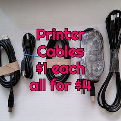 USB Printer Cables $1 each  all for $4