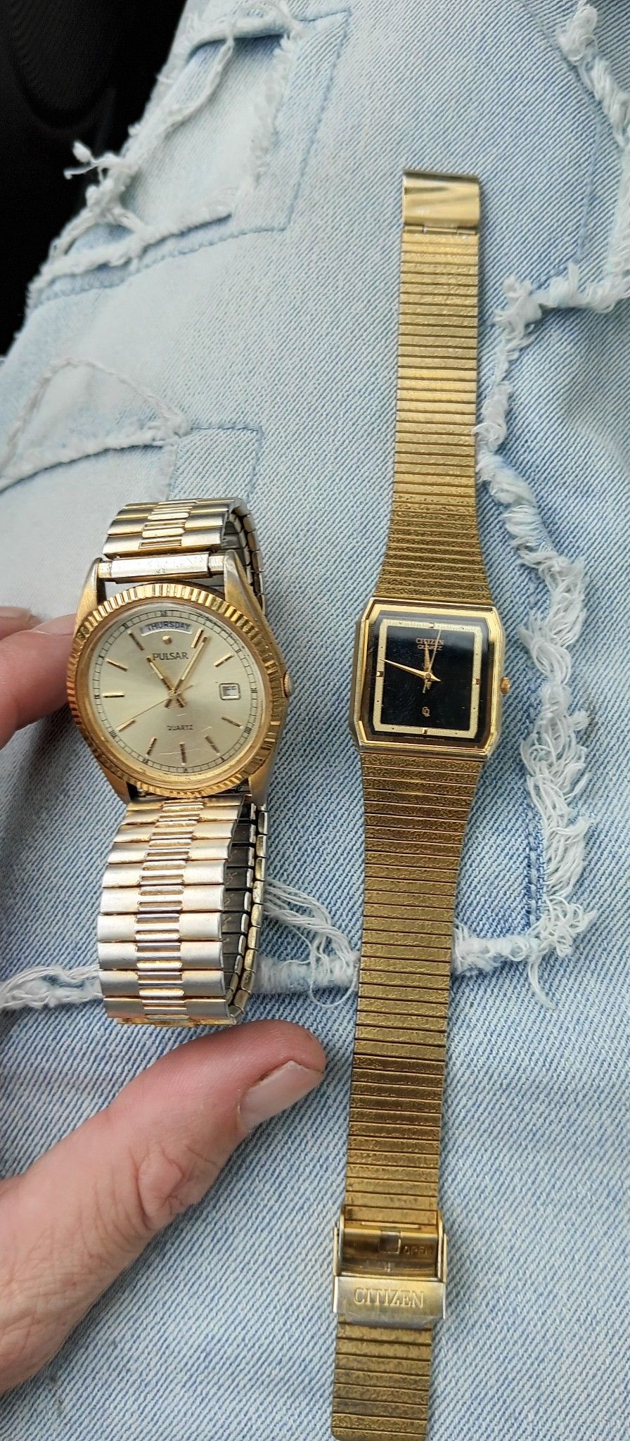 Citizen And Pulsar Vintage Mens Watches LOT Of 2