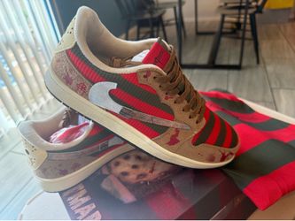 Size 9 Cold Sins Nightmare Custom Low Top Sneakers New