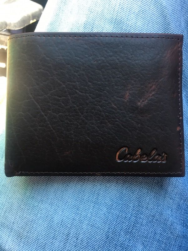 Cabelas RFID certified North American bison wallet