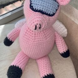Handmade Crochet Pig