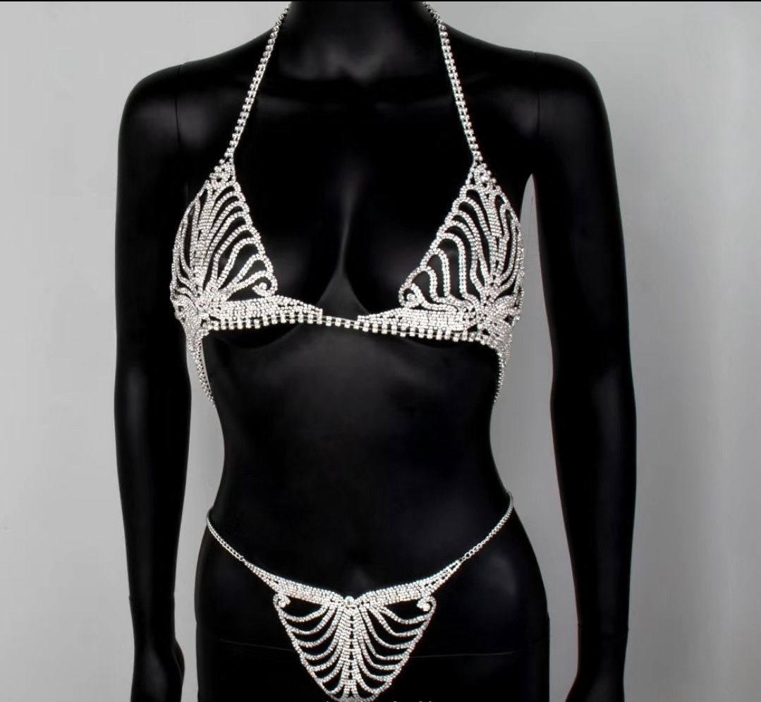 Crystals Diamonds Accessories Bikini Underwear For Women
