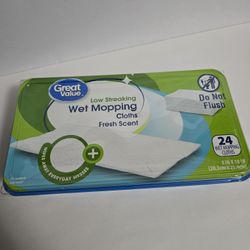 Great Value Low Streaking Wet Mopping Cloths