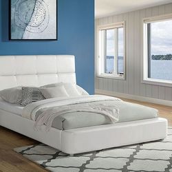 Brand New White Modern Style Queen Bed Frame (Available In Eastern King)