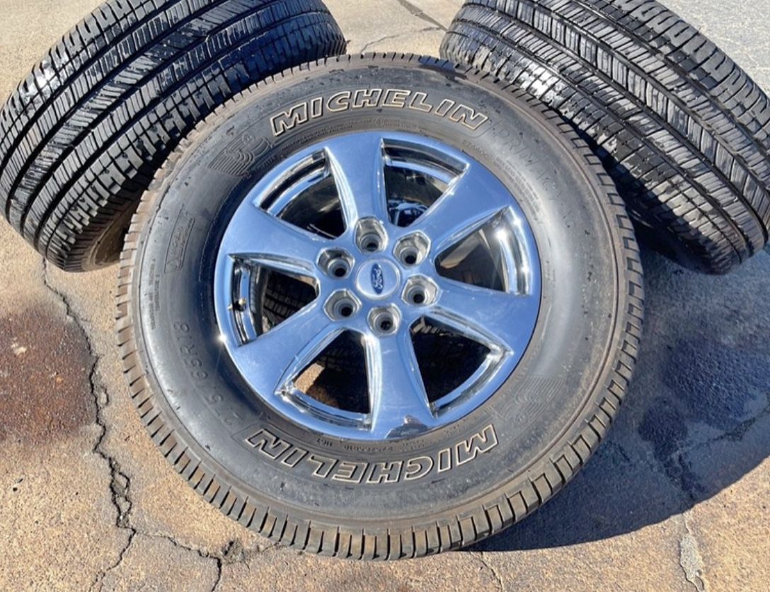 2020 Ford F150 Wheels 18" Chrome FX4 Rims Michelin 275/65/18 90%