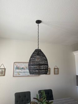 Farmhouse Rattan dining room light Farmhouse Rattan dining room light