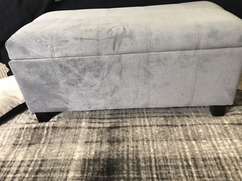 Grey Ottoman with storage