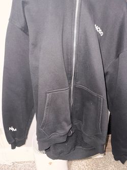 NMODO Black Zip-Up Hoodie Sweatshirt