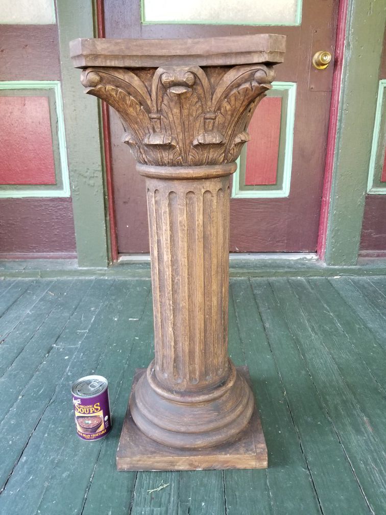 Antique Solid Wood Pedestal