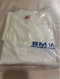 ✅ Rare NEW Vintage 90s BMW Car Club of America White T Shirt Size L