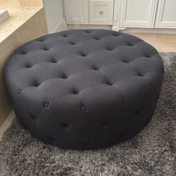 Like New Dark Blue Ottoman Soft 