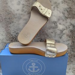 Cape Cod Shoe Supply Co, Gold, Size 8