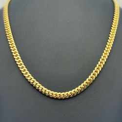 10k solid yellow gold Miami Cuban link chain necklace 20” 6.2mm 52.5 grams