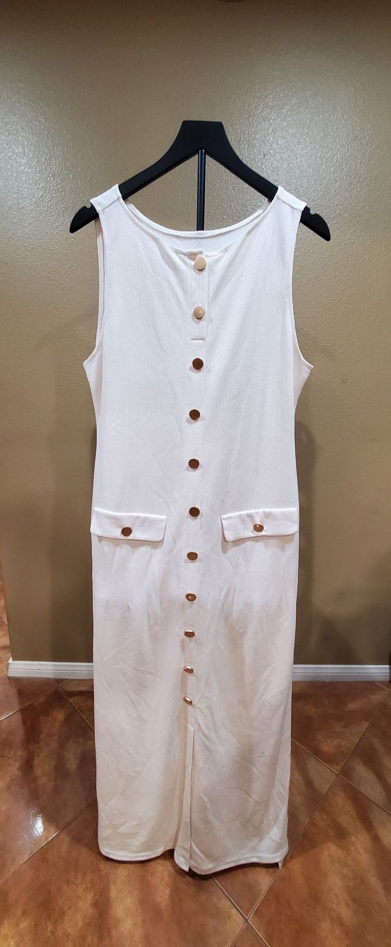 Chic White Button-Down Midi Dress