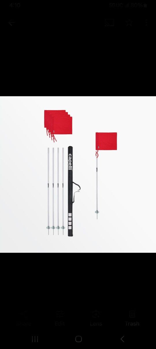 Capelli Sport Official Corner 4 Flag Poles 66"H