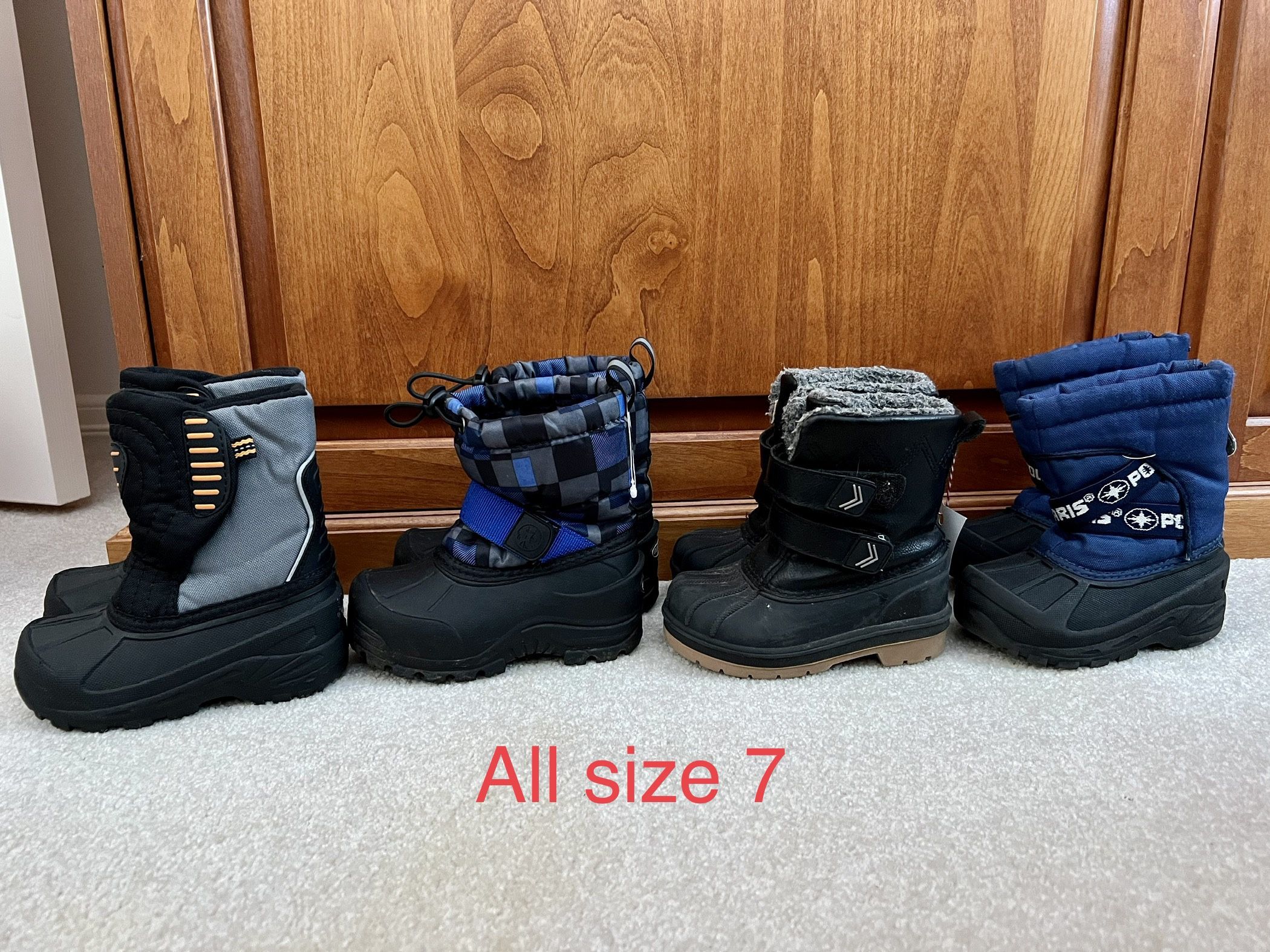 Multiple Sizes of Kid’s Snow Boots