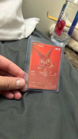RED VICTINI Pokemon Card BLK NM