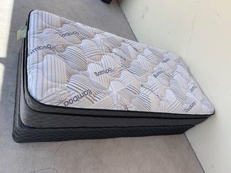 New set white bamboo pillow top