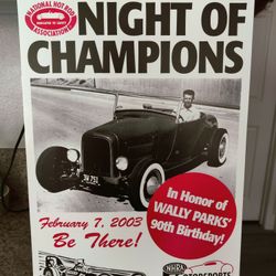 Night Of Champions Honoring Wally Parks 90th Birthday Poster