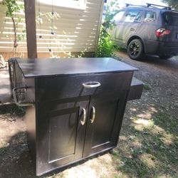 Rolling Cart Style Kitchen Island With Storage