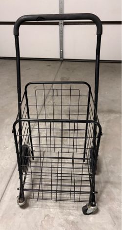Rolling Utility Shopping Cart / Grocery Cart with Swivel Wheels