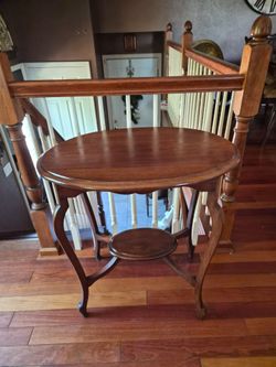 Wood side table