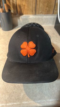 Black Clover Black Flexfit Hat Orange Clover