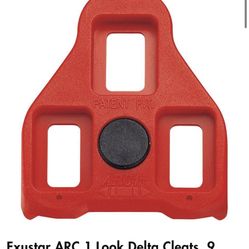 Exustar ARC 1 Look Delta Cleats, 9 Degree Red Road Bike