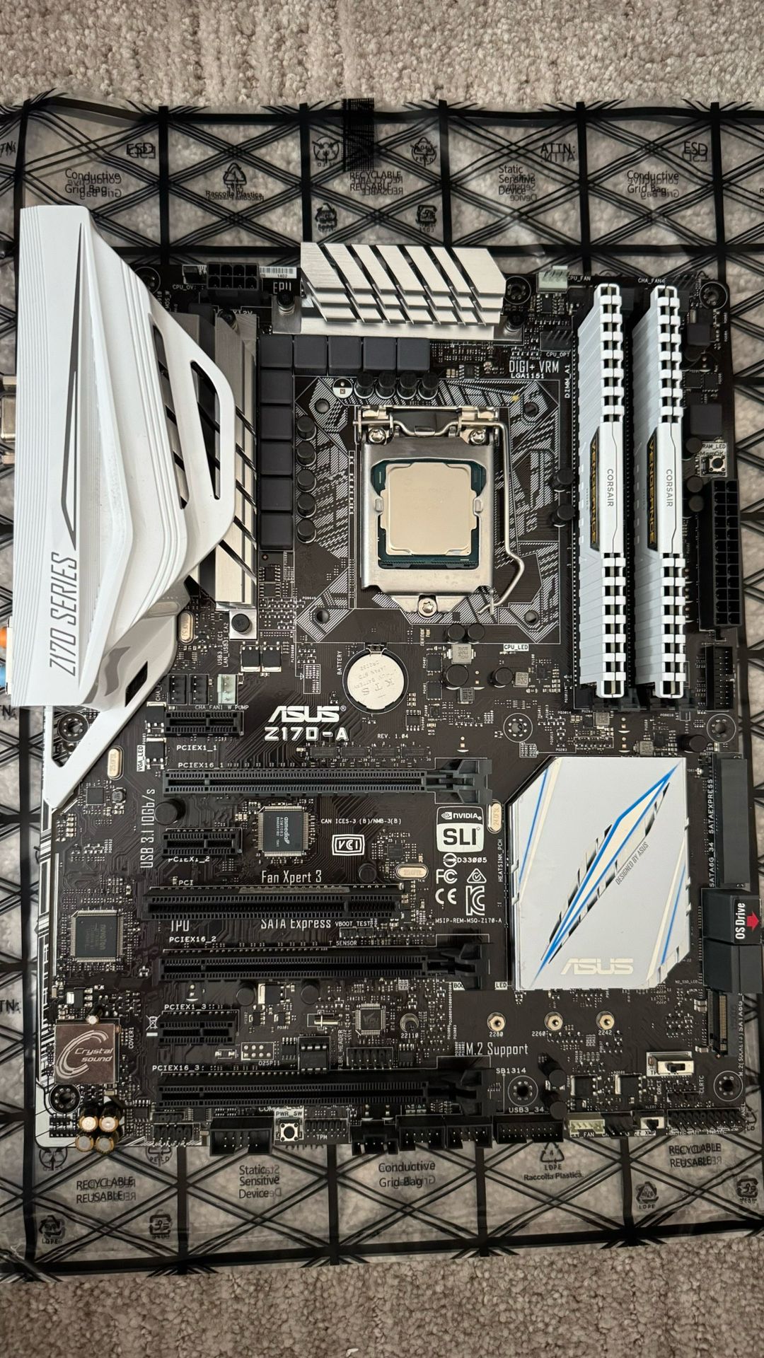 ASUS Z170-A with Intel i7-7700k and 16GB DDR4 RAM