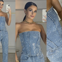 Denim and diamonds outfit