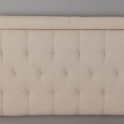 King Upholstered Headboard Cream