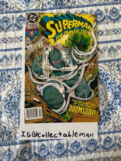 Superman: The Man of Steel #18 (DC, 1992) 1st app. of Doomsday Newsstand ~ VF/NM