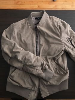 Suede bomber jacket L male