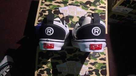 BAPE X VANS KNU SKOOL SIZE 10 BLACK CAMO