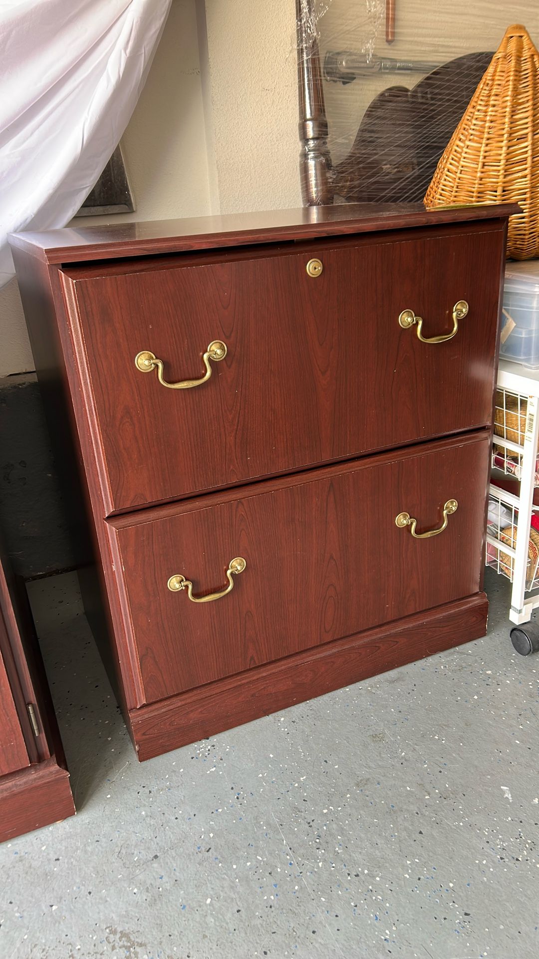 Large Desk And Filing Cabinet