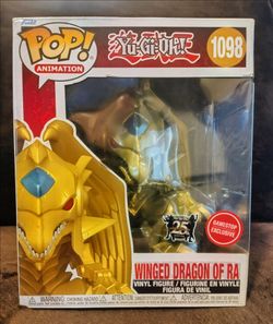 Funko Pop Yu-Gi-Oh! Winged Dragon of Ra #1098 Metallic (GameStop Exclusive) - Unopened Box, Read Desc