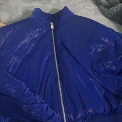 Blue cropped Puffer 