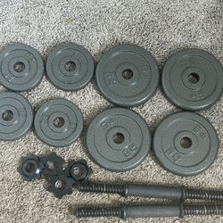 Ajustable Dumbbell And 30 Pound Dumbbell 