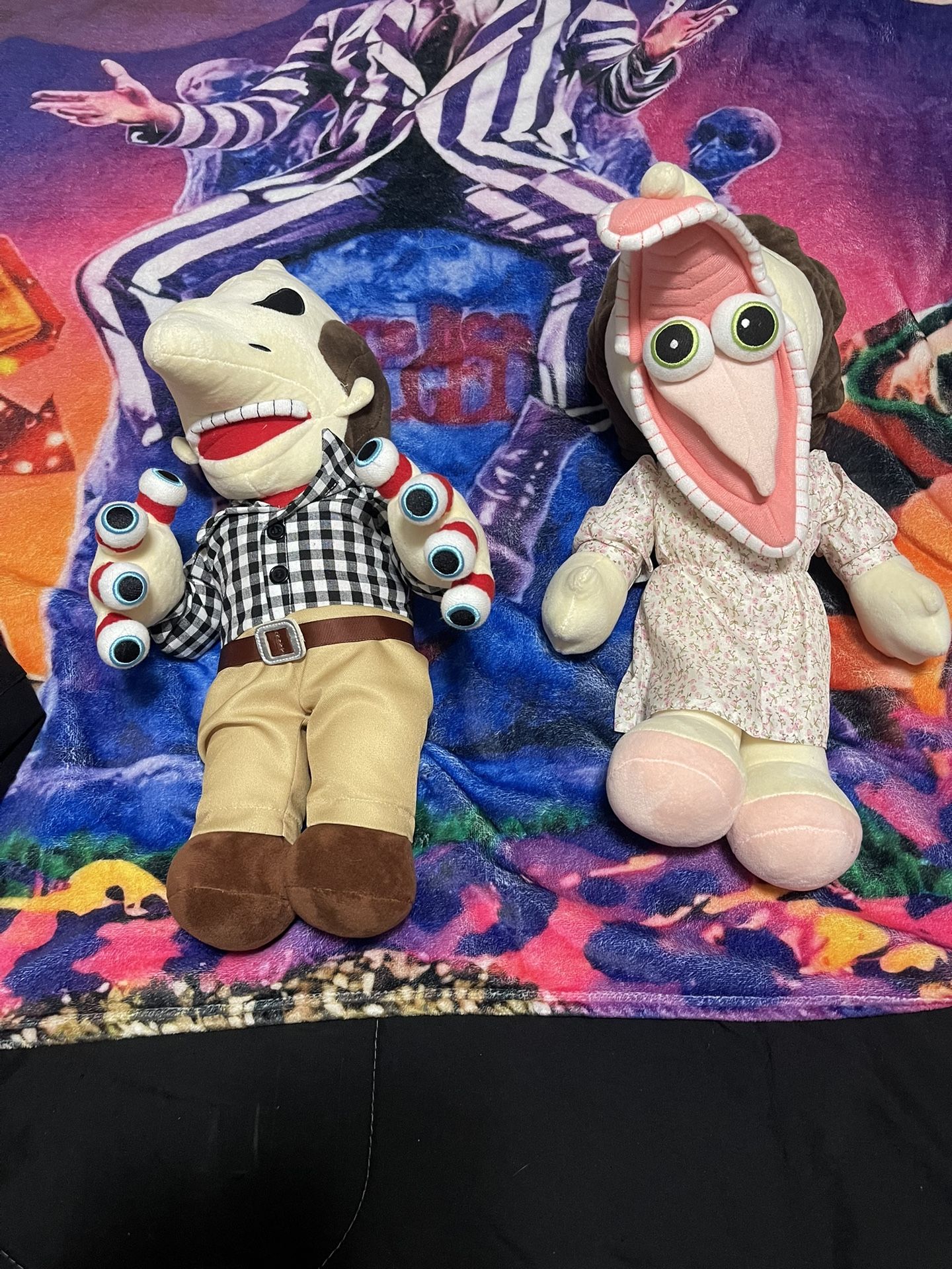 Beetlejuice Adam & Barbara Collectible Plush $50.00