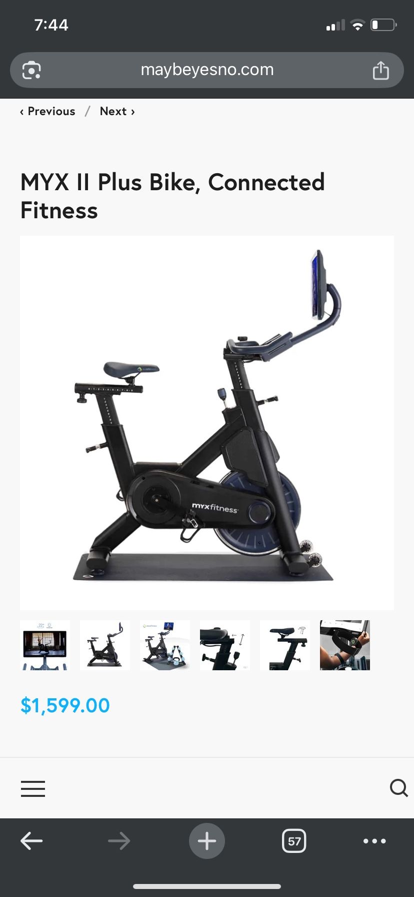 MRX Fitness Bike with HD Screen – Excellent Condition