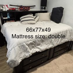 Bedroom Set Double: Dresser x2 , Bed Frame And Mattress