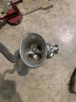 Antique meat grinder
